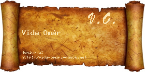 Vida Omár névjegykártya